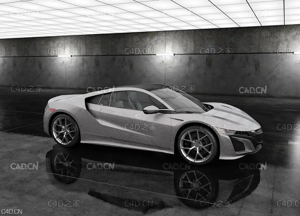 两门汽车 银灰色跑车C4D模型 - C4D之家 - 5c94a872e5320.jpg