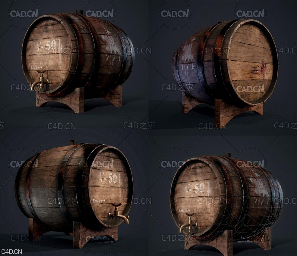 木酒桶 木桶 红酒桶 Wine Barrel