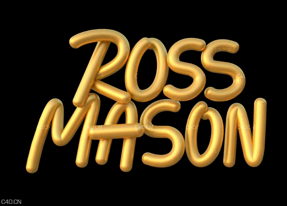 C4D+AE制作手写3d立体字教程 How to Create 3D Lettering in Cinema 4D