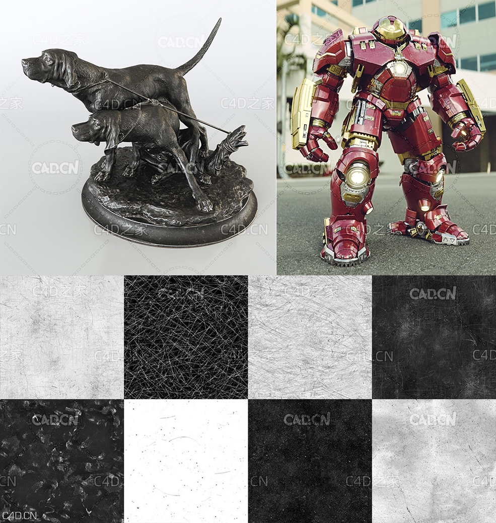 239个裂纹贴图 划痕贴图 污垢纹理素材合集 3DCollective – Pack 01 – Dirt Textures