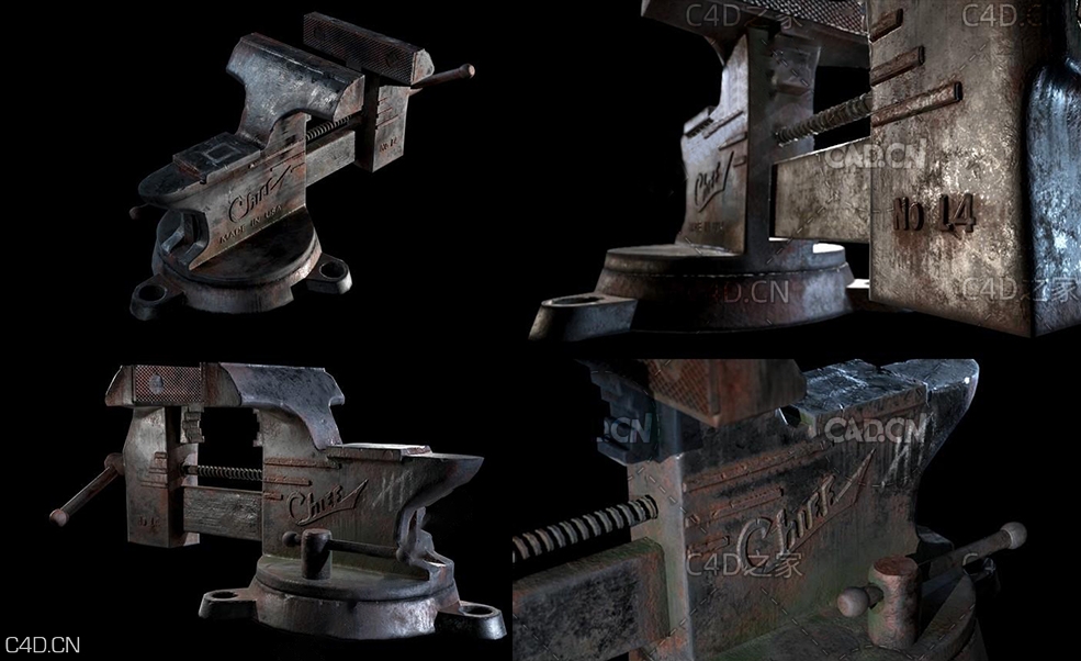 台钳 虎钳 台虎钳 Bench Vise - C4D之家 - Bench-Vise.jpg