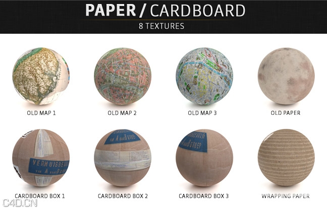 500+材质包 - C4D之家 - Paper-Cardboard.jpg