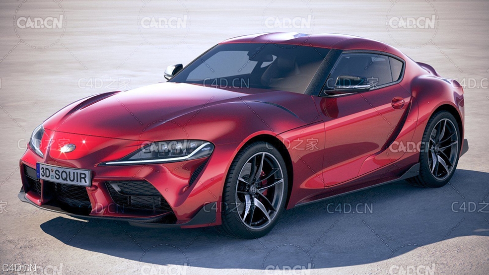 丰田Supra跑车C4D模型 Toyota Supra 2020 3D Model - C4D之家 - toyota-supra-2020-3d-model-max.jpg