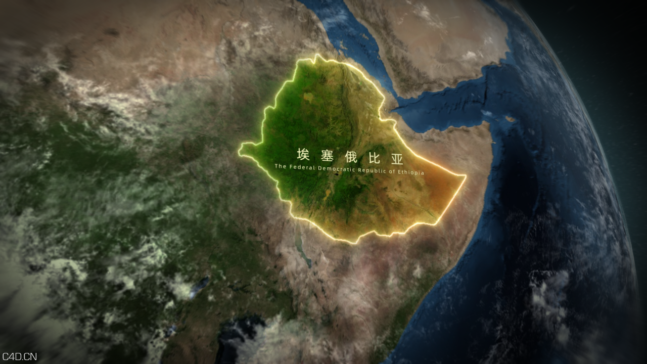 模拟地球穿越 - C4D之家 - Earth_00000.png