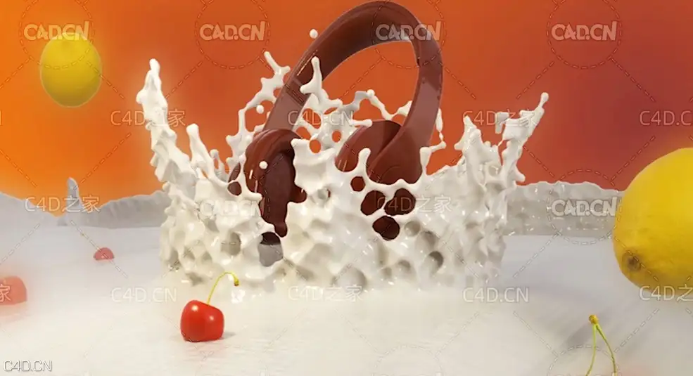 C4D巧克力耳机案例中文教程