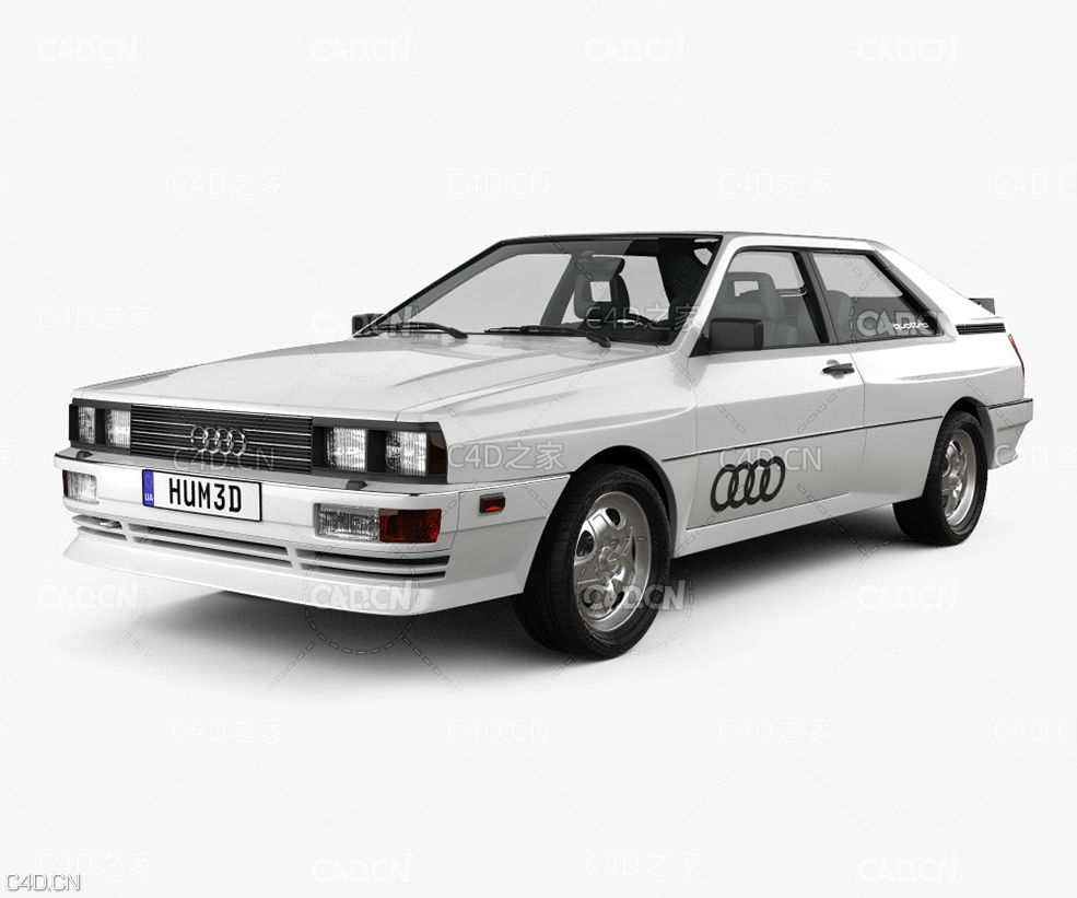 1980款奥迪quattro汽车 Audi Quattro 1980 3D model