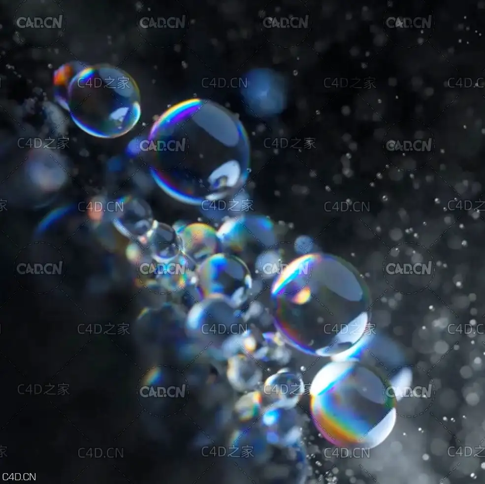 C4D结合X-Particles+Octane制作动态水滴特效教程