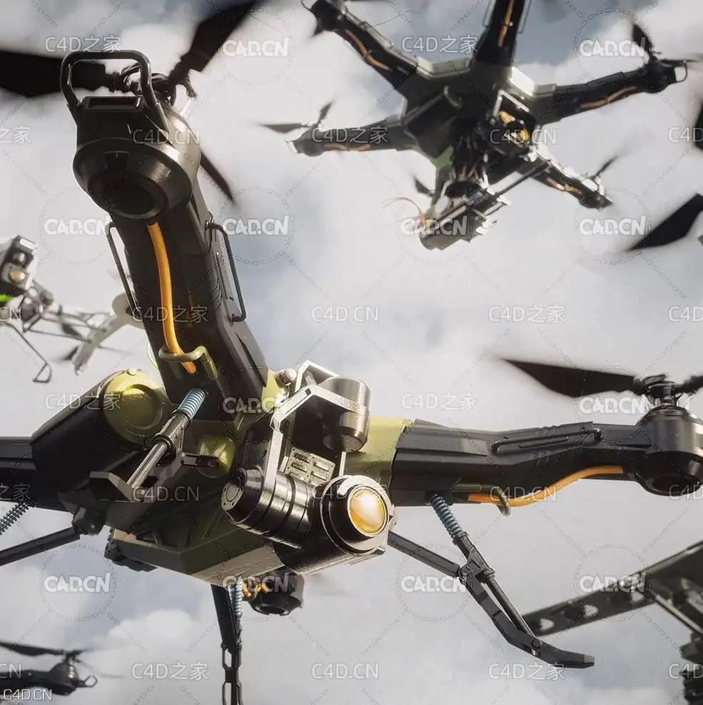 多架航拍无人机 军用无人机 无人机武器装备C4D模型 Kitbash3d – Veh Drones - C4D之家 - 6865361240160_1600x.jpg-(1000×1000).jpg