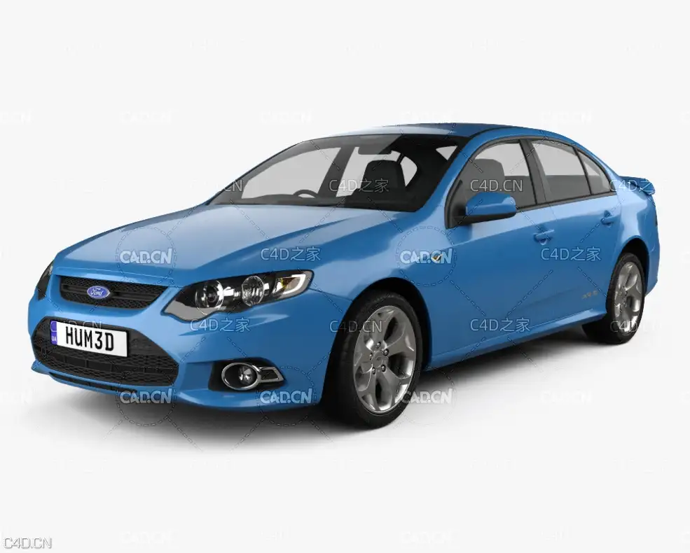 福特FG猎鹰XR6汽车 Ford FG Falcon XR6 sedan 2011 3D model