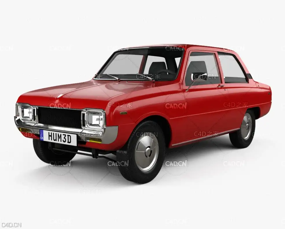 老款马自达汽车 Mazda 1000 1973 3D model - C4D之家 - Mazda_1000_2door_sedan_1973_1000_0001.jpg