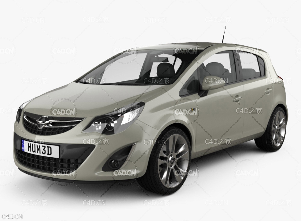 欧宝可赛2厢5门轿车 Opel Corsa D 5-door 2011 3D model