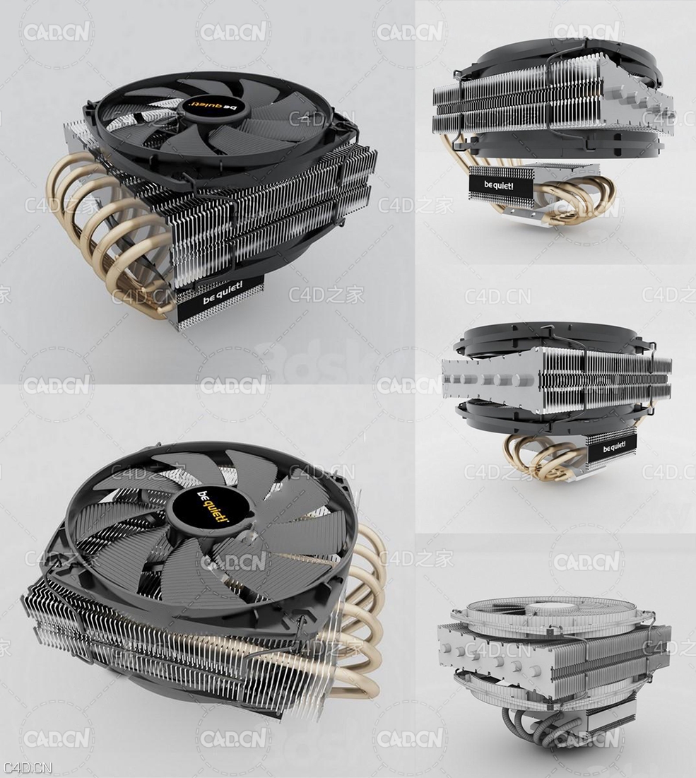 电脑CPU硬件3D模型 CPU cooling DARK ROCK TF - C4D之家 - CPU-cooling-DARK-ROCK-TF.jpg