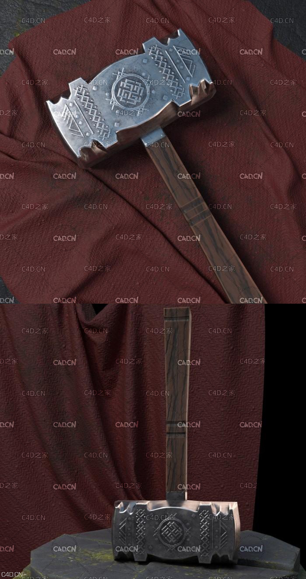 雷神之锤 战锤C4D模型 War Hammer - C4D之家 - War-Hammer.jpg