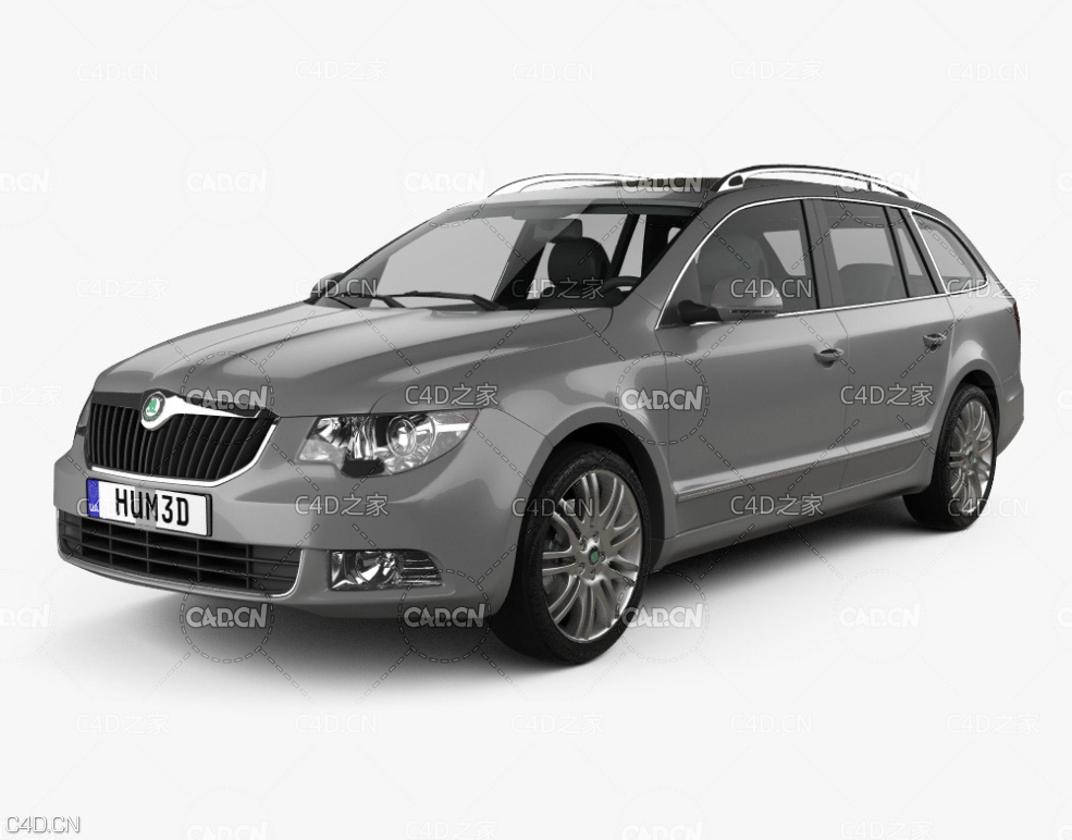 斯柯达速派旅行车 Skoda Superb (B6) Combi 2011 3D model