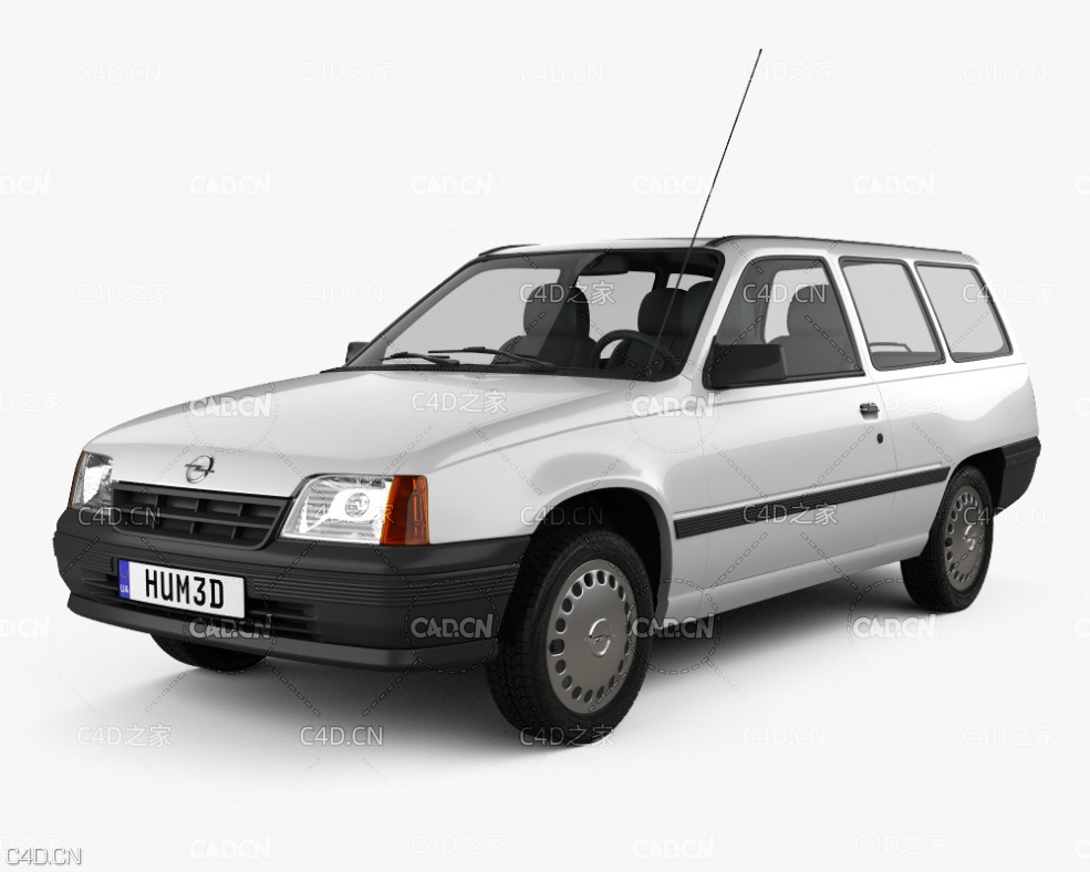 欧宝Kadett E旅行车 Opel Kadett E Caravan 3-door 1984-1991 3D model