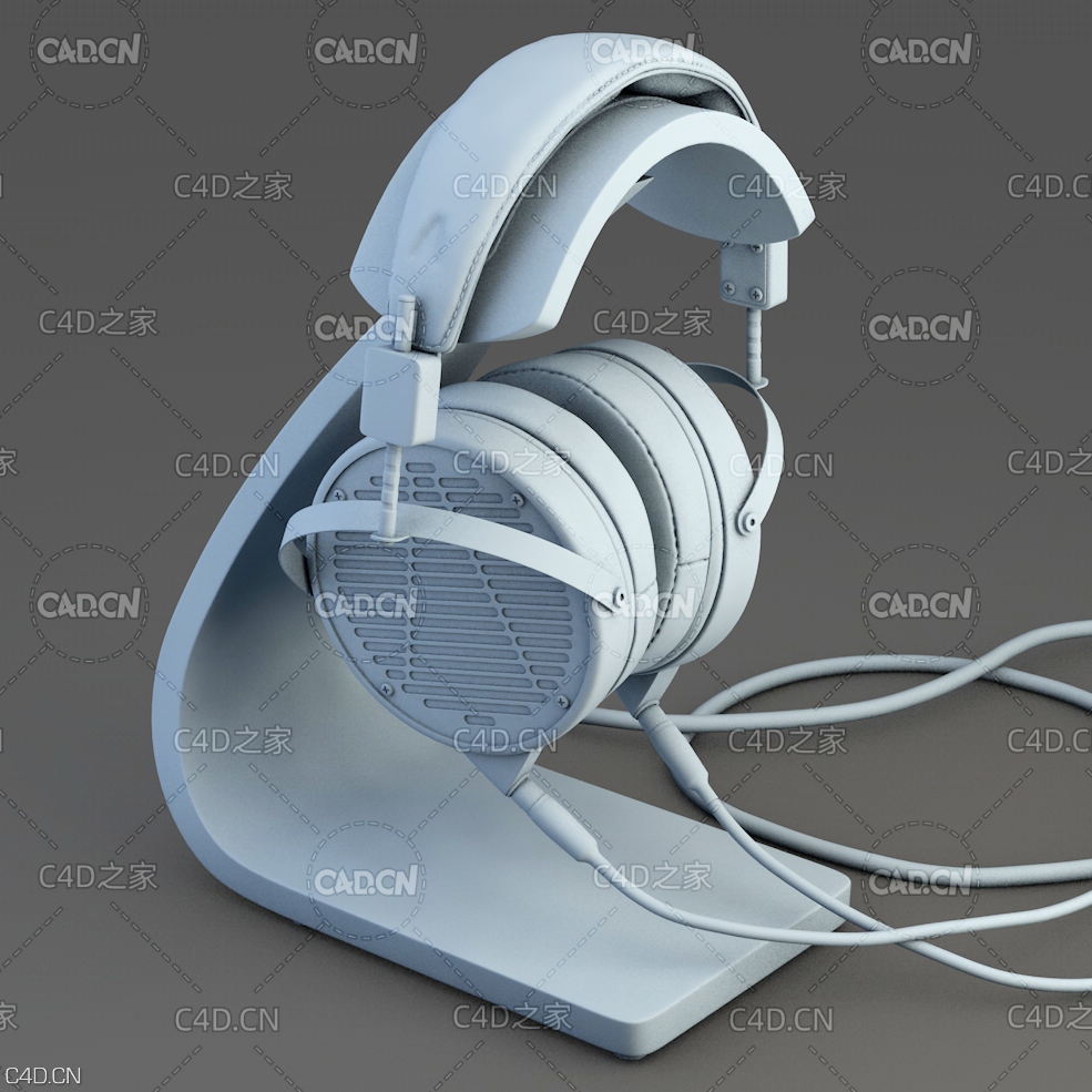 奥帝兹耳机C4D模型 Audeze LCD - C4D之家 - 01.jpg