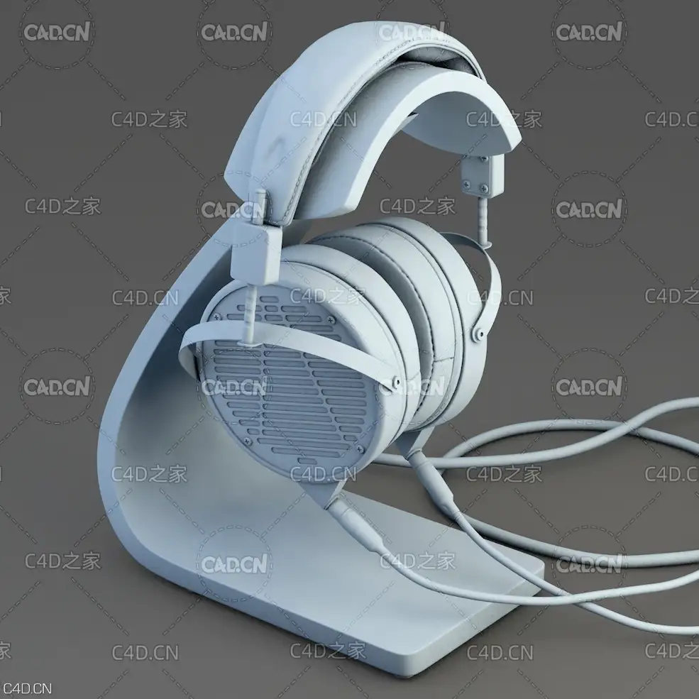 奥帝兹耳机C4D模型 Audeze LCD - C4D之家 - 01.jpg