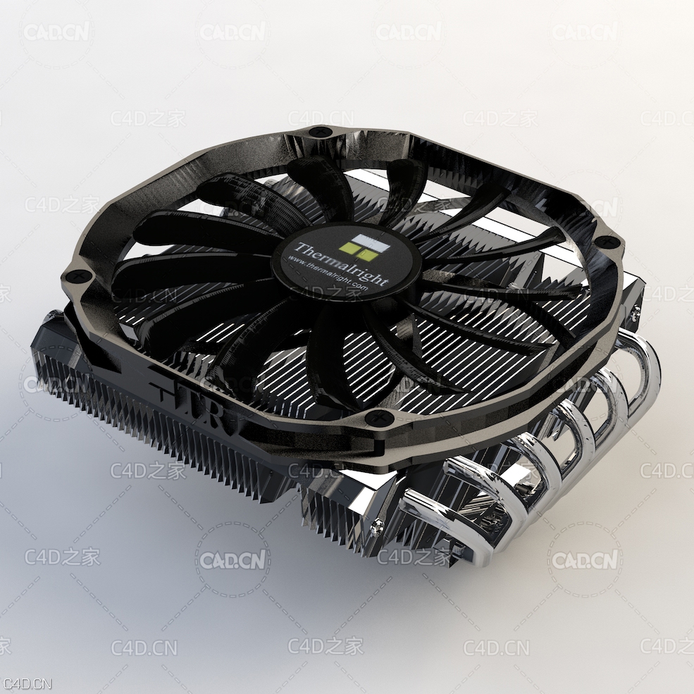 利民AXP-200 CPU散热器 Thermalright AXP-200R processor cooling - C4D之家 - 机械零件练习C4D.jpg