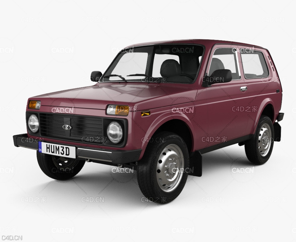 俄罗斯拉达泥瓦小型越野车 Lada Niva 4×4 21214 2012 3D model