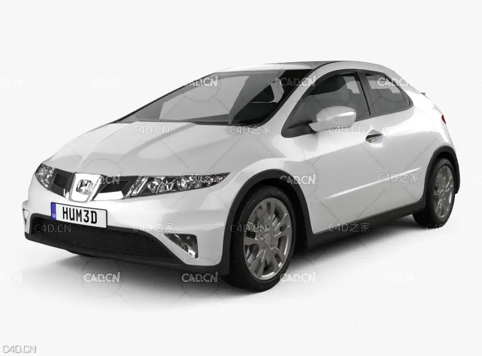 2007款本田思域TypeR汽车 Honda Civic TypeR 2007 3D model