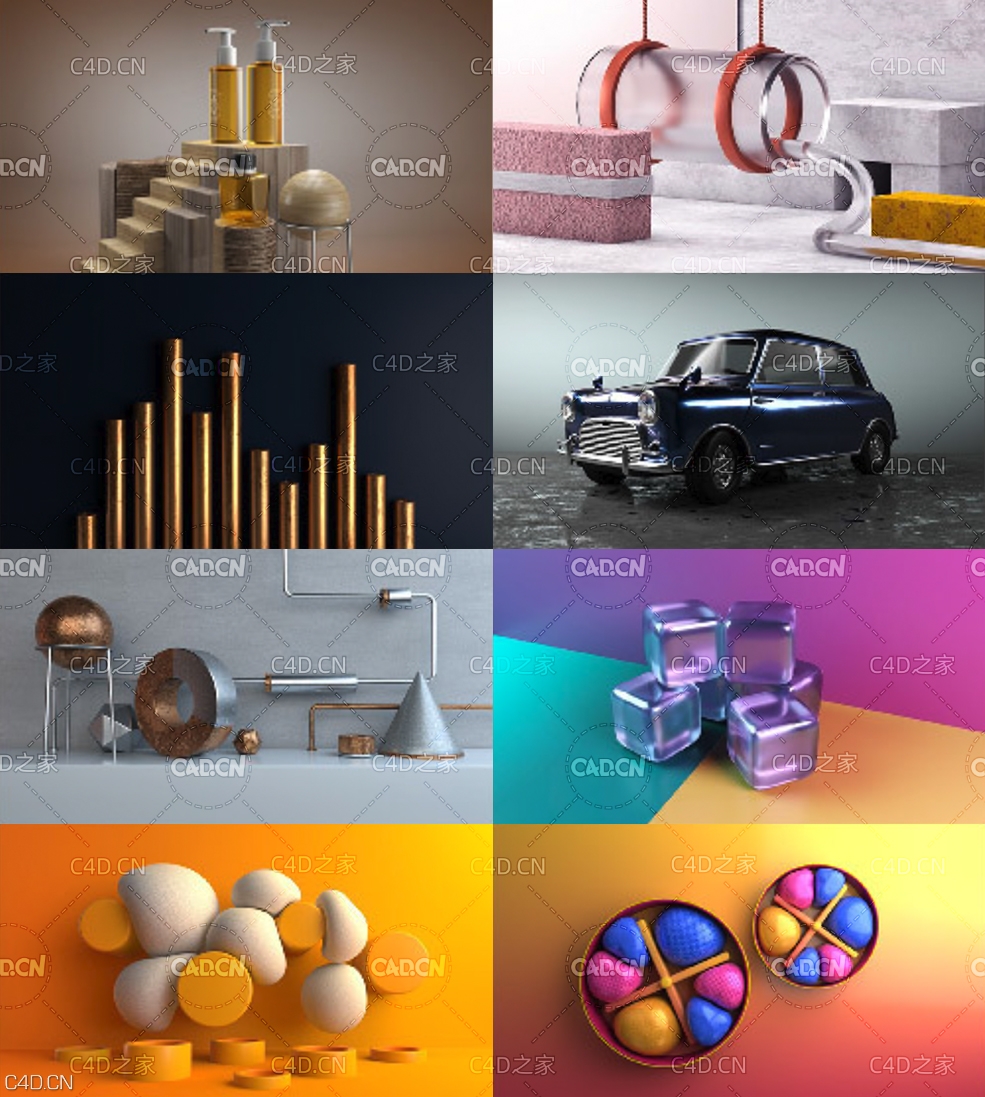 阿诺德C4D场景案例工程 HDRI素材 灯光环境 Arnold Light Suite C4D
