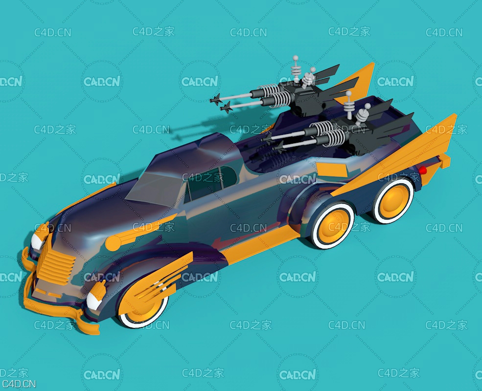 激光雷达战车卡通模型 LASERTRK - C4D之家 - LASERTRK.jpg