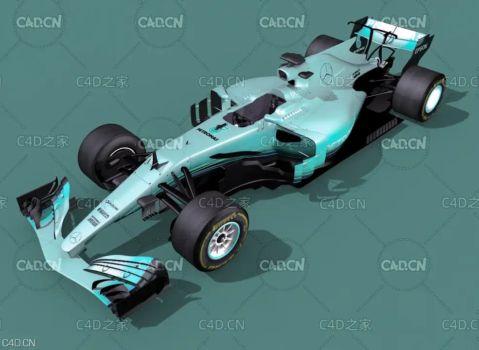 奔驰F1赛carC4D模型 F1 Mercedes 2017
