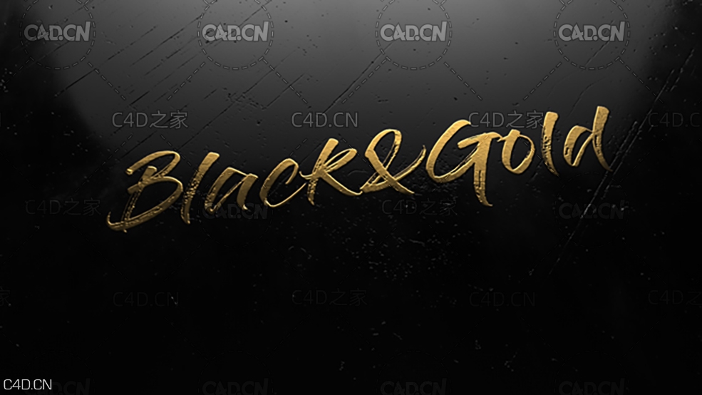 C4D+OC使用贴图制作金色文字教程(含工程) Cinema 4D Octane - Composite Material