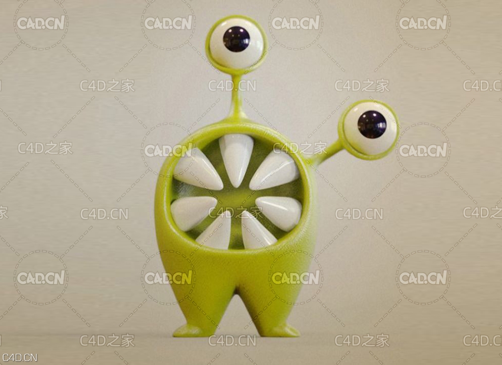 C4D超萌小怪物建模中文视频教程