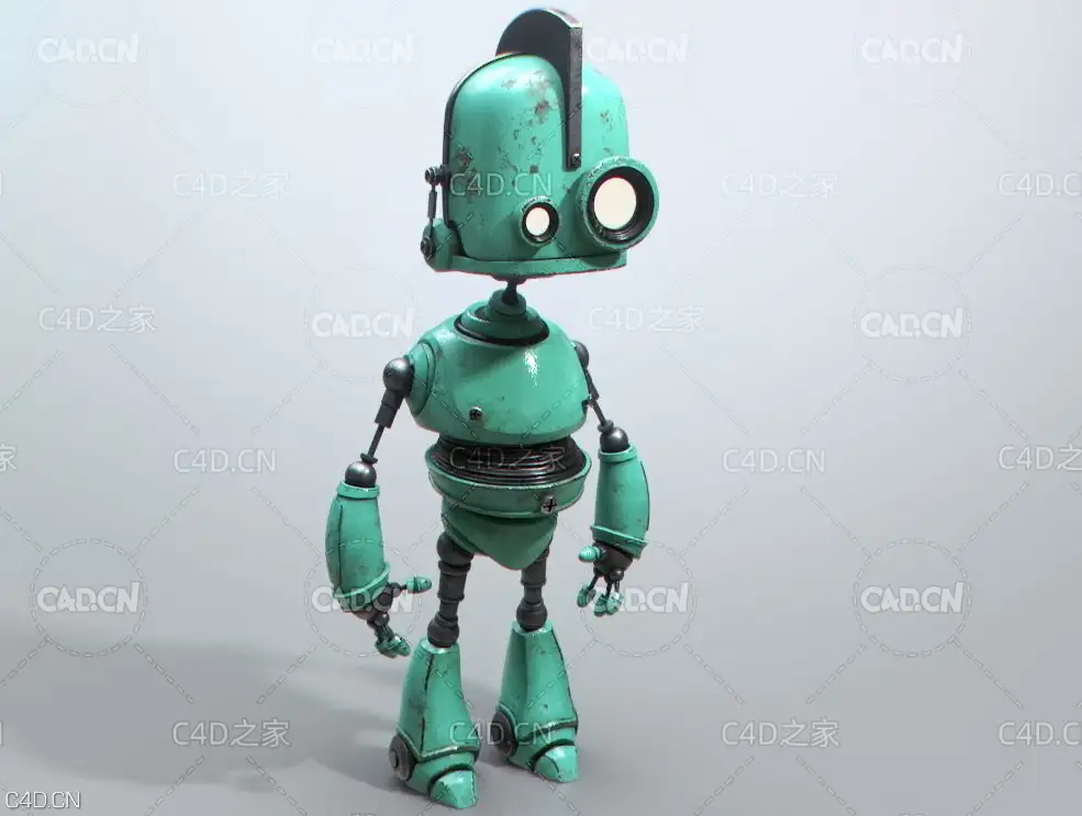 C4D卡通形象-机器人建模中文视频教程