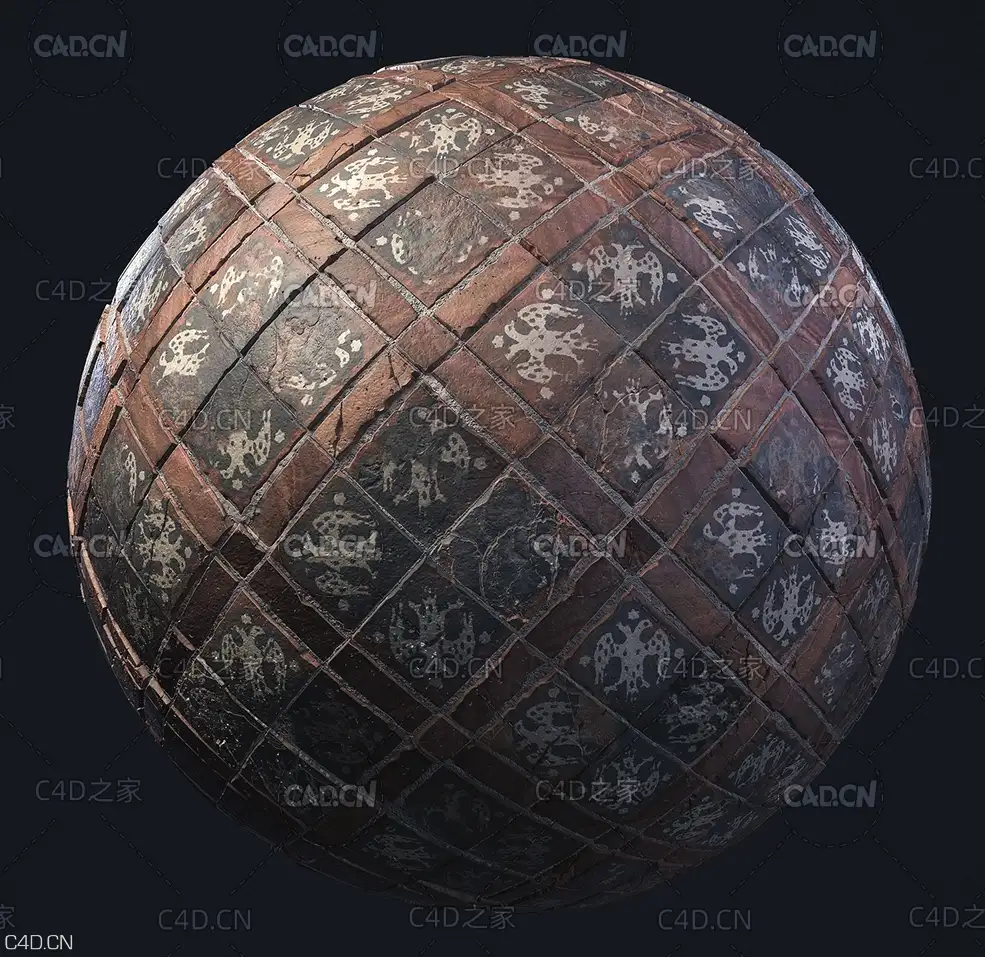 陶土瓦地砖墙砖贴图材质 Terracotta Tiles