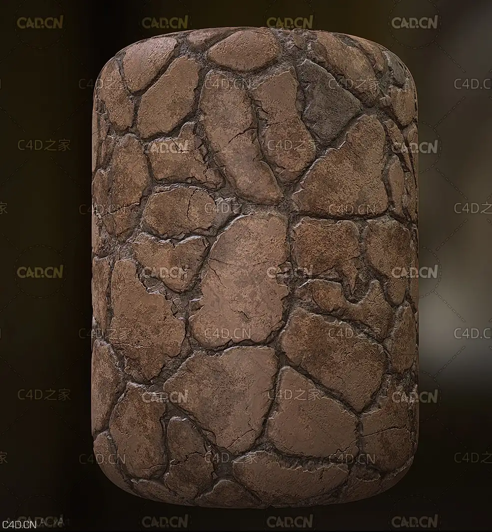 石头路面 石头地面 碎石地面贴图材质素材 Cracked stone ground