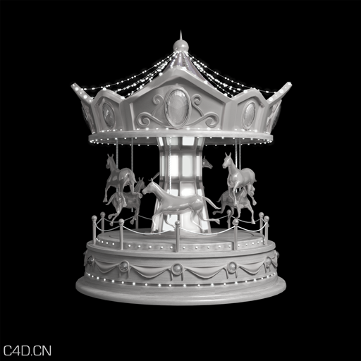 旋转木马 白模 进来看一看了喂~~ - C4D之家 - muma.png