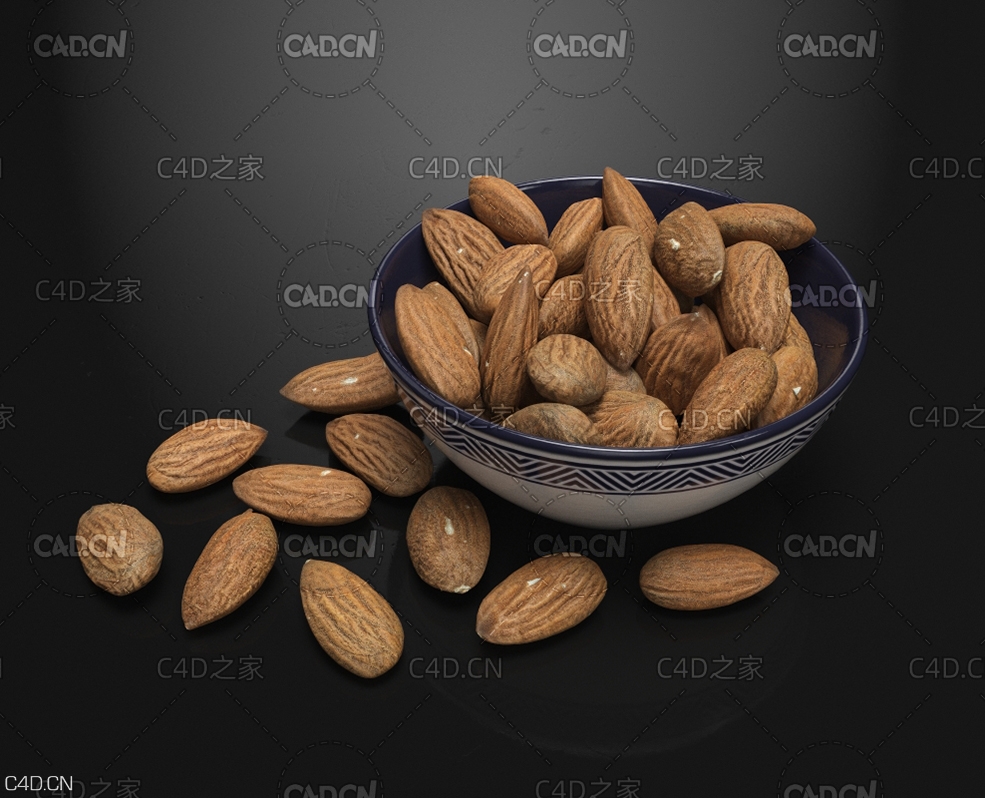 巴旦木 干杏仁 Almonds - C4D之家 - AM224_014.jpg