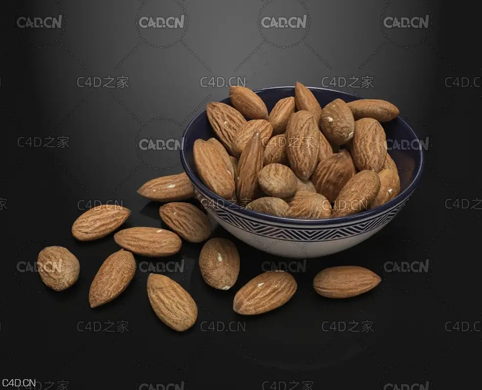 巴旦木 干杏仁 Almonds - C4D之家 - AM224_014.jpg