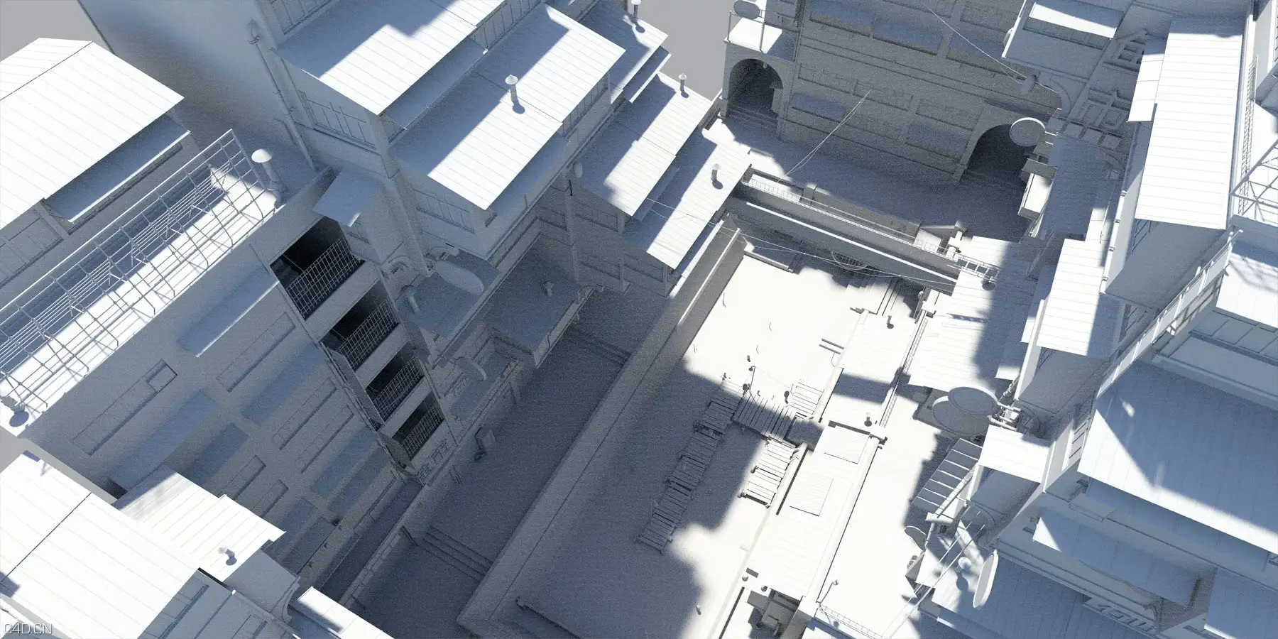 唐人街老街巷旧房子旧街道C4Dfine工程 - C4D之家 - Chinatown 14.jpg