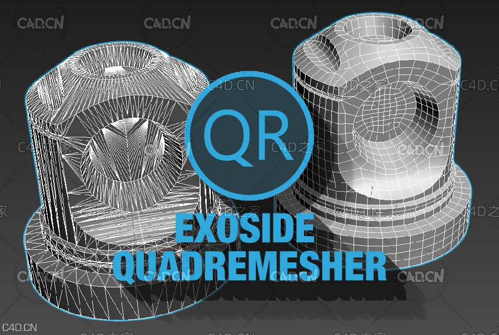 C4D四边形网格自动化工具MAC修复版 QuadRemesher 1.0.1 - C4D之家 - bf46e6c2c109858a9dc43d6976fa677ab463548b-1.jpg