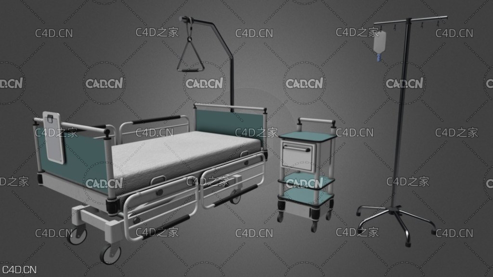 医院病床 输液架 Hospital Assets