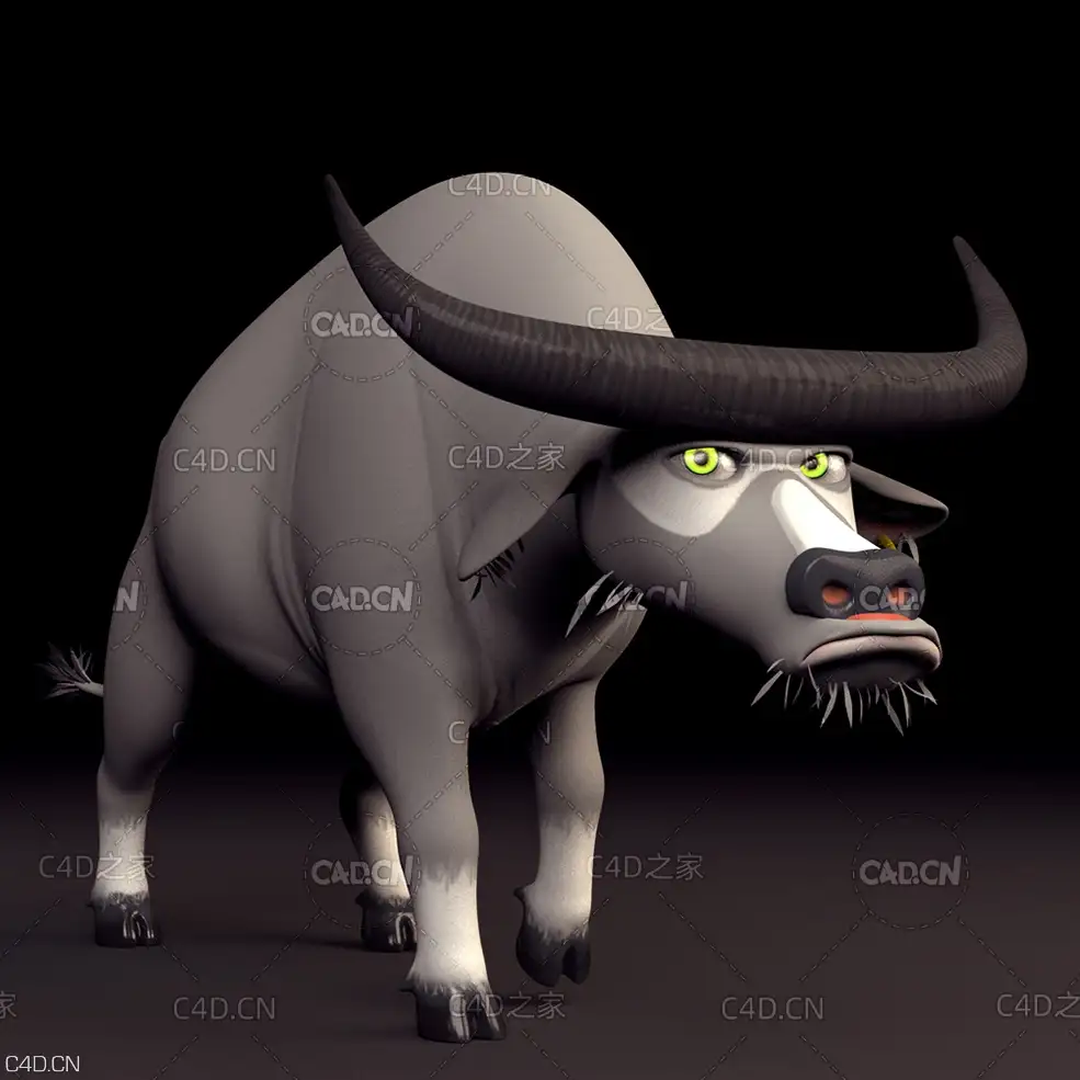 卡通水牛 Ox Cartoon Rig - C4D之家 - v7.jpg