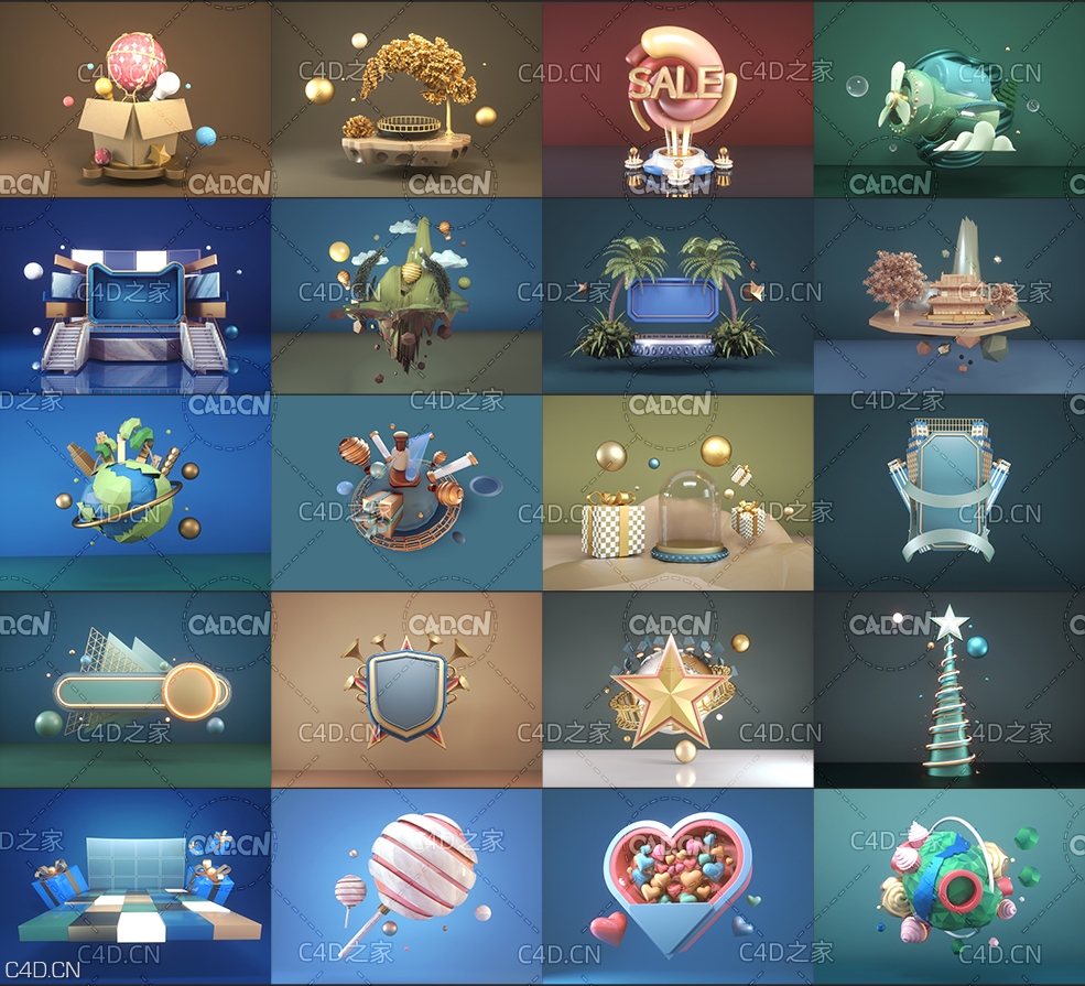 60个C4D octane电商设计模型工程合集 - C4D之家 - 未命名-2.jpg