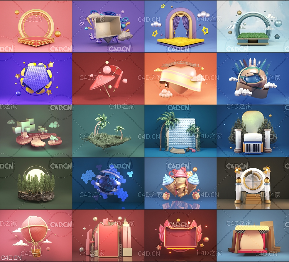 60个C4D octane电商设计模型工程合集 - C4D之家 - 未命名-1.jpg