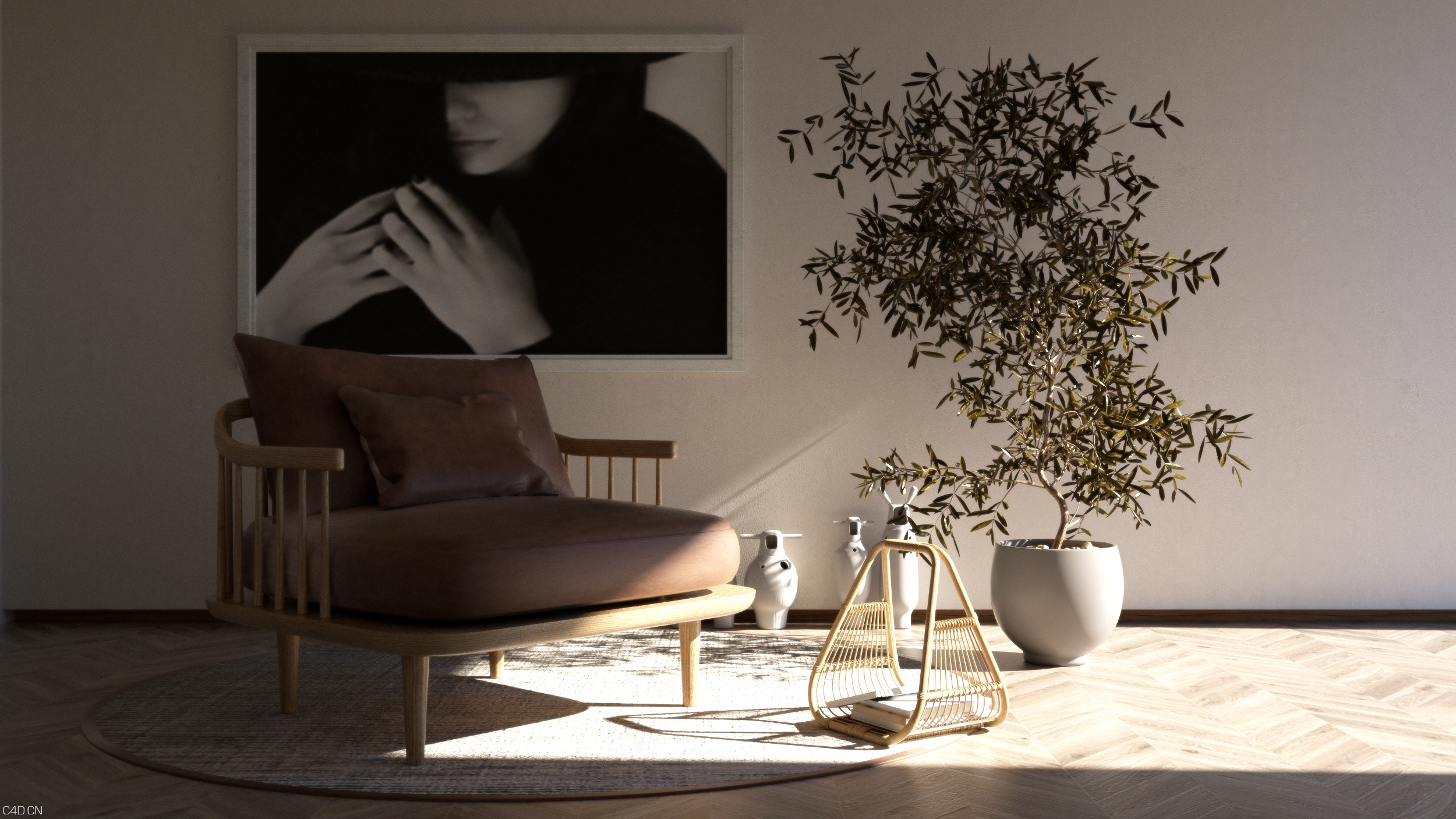 出来献丑了 - C4D之家 - 现代单人沙发.jpg