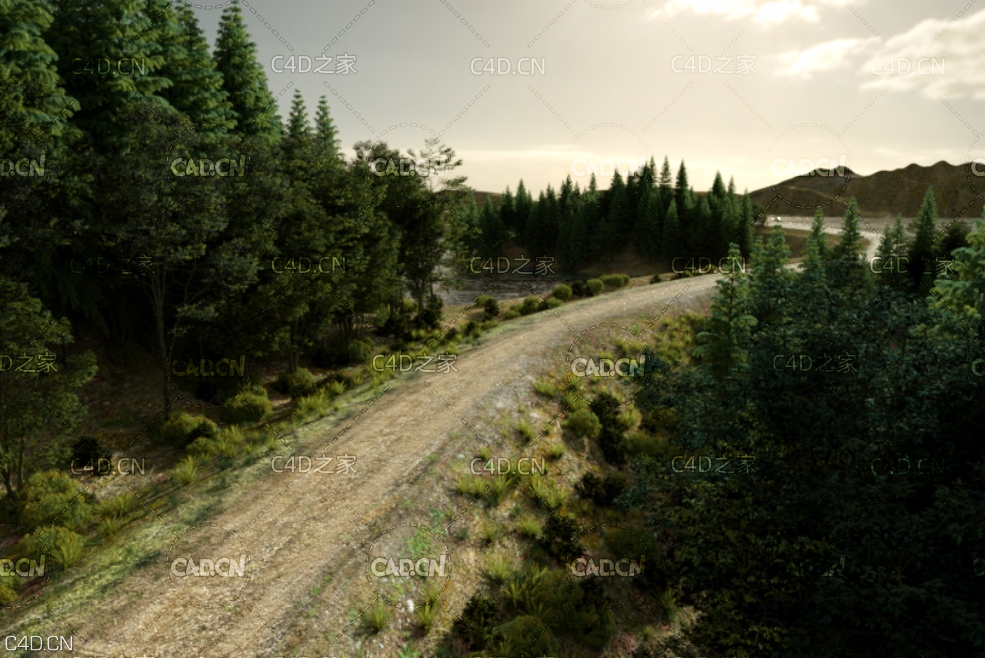C4D野外山坡山路景观场景 山坡 山地 山路 森林 林间小路 山间小路 - C4D之家 - 微信截图_20200730201857.jpg