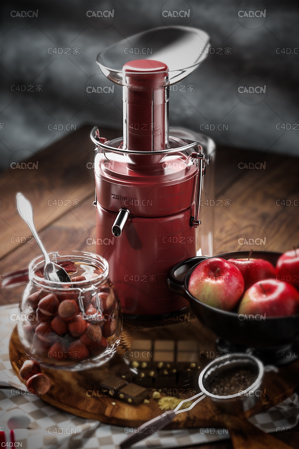 榨汁机写实渲染