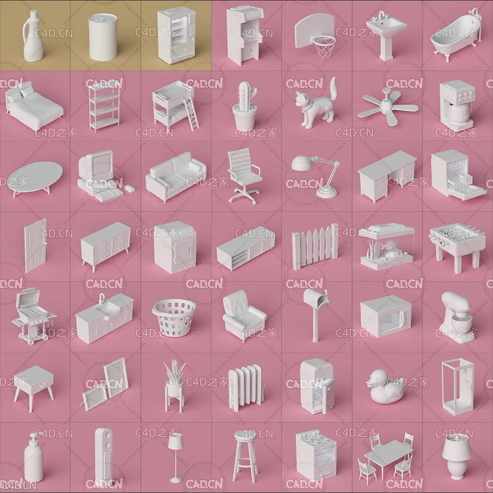180个灰猩猩GSG卡通模型包 The Happy Toolbox 3D Model Pack Vol. 2 - C4D之家 - 2-2.jpg