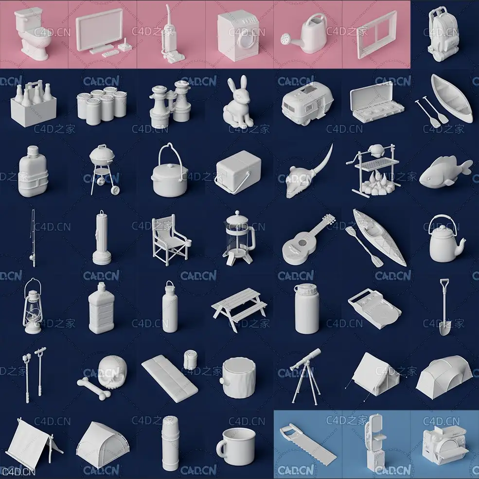 180个灰猩猩GSG卡通模型包 The Happy Toolbox 3D Model Pack Vol. 2 - C4D之家 - 2-3.jpg