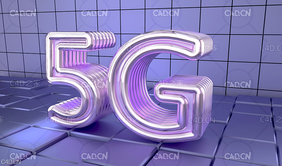 第五代移动通信技术5G立体字创意设计 - C4D之家 - 封面图.jpg