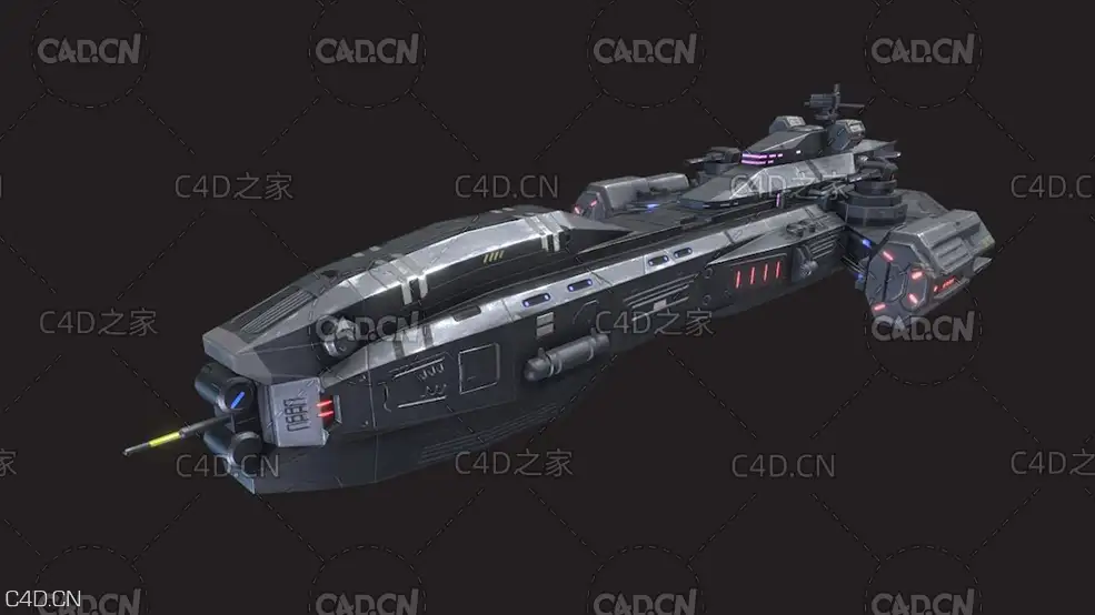 外星飞行器 星际战舰 Tesser - C4D之家 - thumbnail.jpg