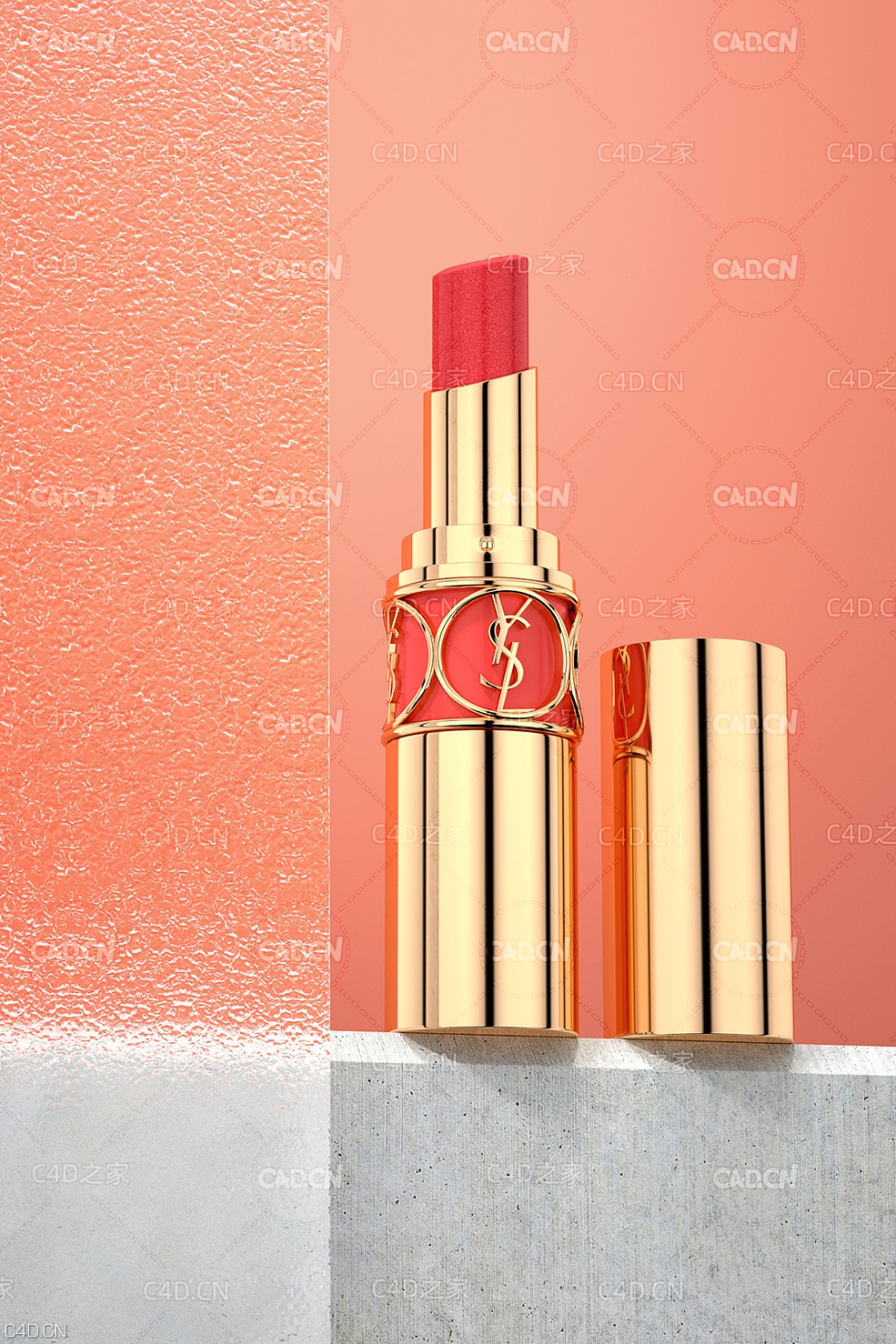 YSL口红c4d octane模型