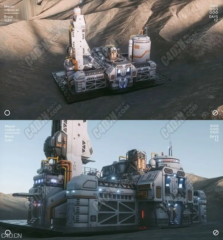 未来科幻火星基地建筑 - C4D之家 - 未来科幻火星基地.jpg